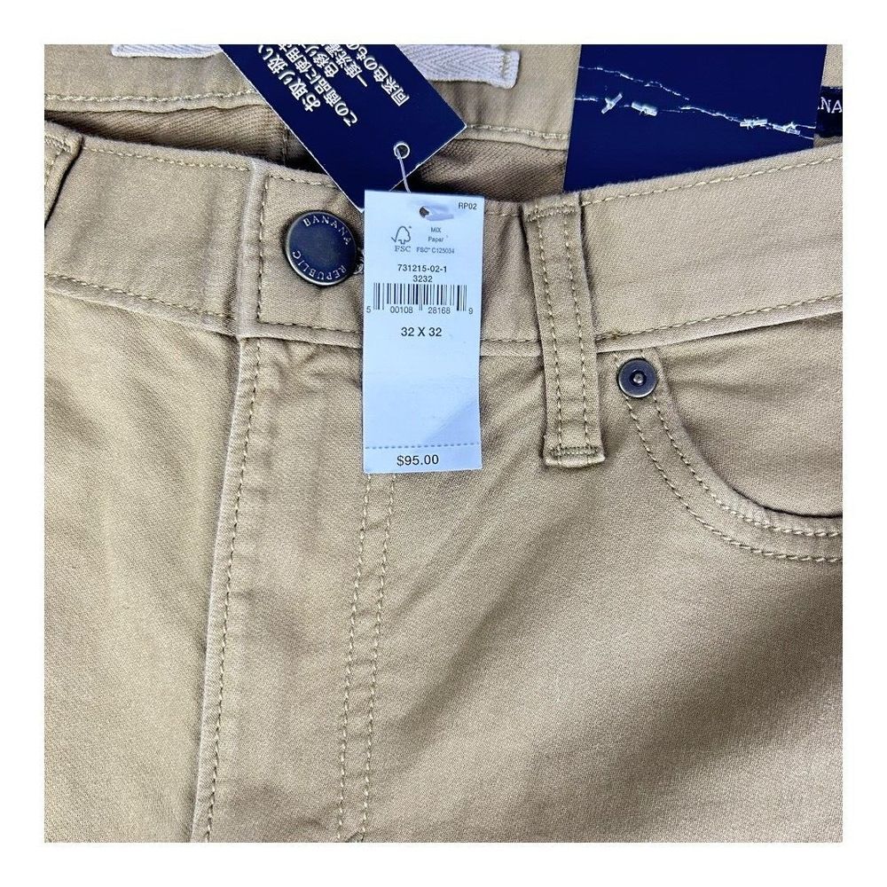 NWT Banana Republic Brown Athletic Fit Travel Casual Jeans Men's Size 32 x 32 - Picture 3 of 8